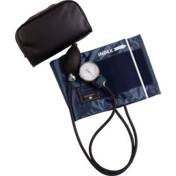 Healthsmart MABIS Precision Series Aneroid Sphygmomanometer BP Monitor, Large Adult Size, Blue 01-140-016